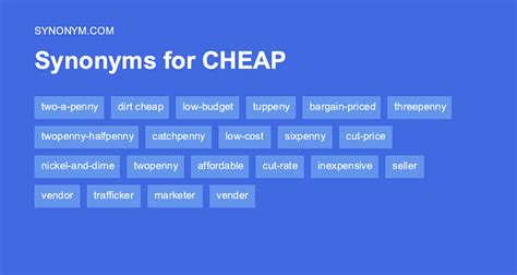 what are some synonyms of inexpensive
